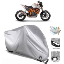 KTM 690 Duke R Turuncu Reflektörlü Gri Motosiklet Brandası