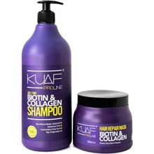 Kuaf Sülfatsız Dolgunlaştırıcı Biotin 1 lt Şampuan+Biotin 500 ml Saç Bakım Maskesi