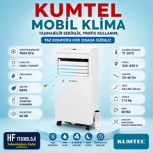 Kumtel Duvara Delik Açmadan Rahat ve Hızlı Kurulum 7000 Btu Portatif Taşınabilir Klima -Serinliği Doyasıyayaşayın - Yok