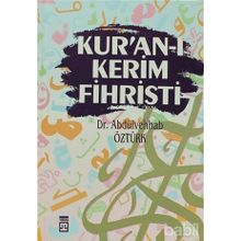 KUR´AN-I KERIM FIHRISTI - ABDÜLVEHHAB ÖZTÜRK