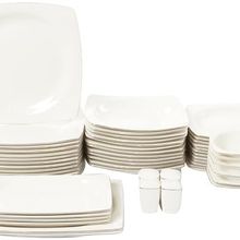 Kütahya Porselen Bone Mare 50 Parça 12 Kişilik Platin Yemek Takımı