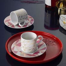 Kütahya Porselen RU04KT43011362 Rüya 4 Parça 2 Kişilik Pembe Kahve Fincan Takımı