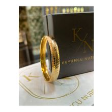 Kuyumcu Nurettin 10 gr 22 Ayar Bronz Renk Yılan Derisi Desenli İşçiliksiz Altın Bilezik