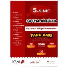 Kva Yayınları 5. Sınıf Sosyal Bilgiler Fark Var Kazanım Takip Denemeleri
