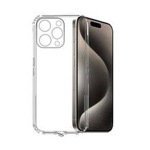 Kvy iPhone 15 Pro Max Kamera Korumalı Süper Silikon Şeffaf Kılıf