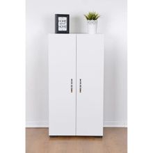 KZY 110 Cm Dolap Elbise Dolabı Kazak Kışlık Kıyafet Dolabı Gömlek Dolabı Beyaz