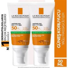 La Roche Posay Anthelios Anti Shine Dry Touch SPF50+ 2x50 ml Finish Mattifing Effect Gel Cream