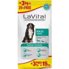 La Vital 12+3 kg Somon Balıklı Büyük Irk Yetişkin Köpek Maması