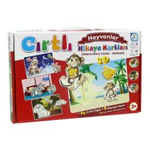 Laço LC7205 Cırtlı Hikaye Kartları Hayvanlar