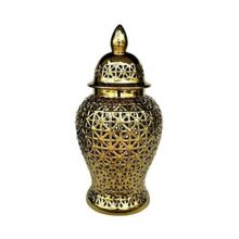 La'Medore Delikli Desen Gold 40x40x86 cm Büyük Küp
