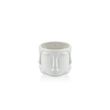 La'Medore Havelka Büyük Boy 11.5x11 cm Suratlı Parlak Beyaz Dekoratif