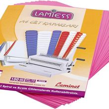 Lamiess 100'lü Pembe A-4 300 Mıc. Pp Cilt Kapağı