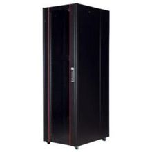 Lande 36U 600x800 Siyah Tekerlekli Rack Kabin
