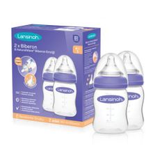 Lansinoh Natural Wave 2x160 ml Silikon Uç Emzikli Biberon Seti