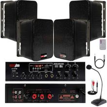 Lastvoice Black Large Paket-3 Hoparlör ve Anfi Anons Ses Sistemi Seti