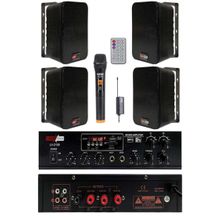 Lastvoice Black Large Plus Paket-3 Hoparlör ve Amfi Anons Ses Sistemi Seti