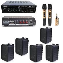 Lastvoice Black Large Plus Paket-4 Hoparlör ve Anfi Anons Ses Sistemi Seti