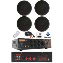 Lastvoice Black Small-5 Tavan Hoparlör ve Anfi Ses Sistemi Paketi