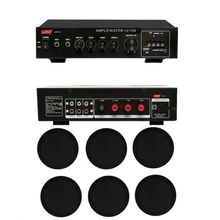 Lastvoice Black Small-6 Tavan Hoparlör ve Anfi Ses Sistemi Paketi