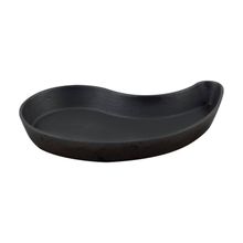 Lava 10x20 CM Siyah Döküm Damla Formlu Yingyang Fajita Tabağı
