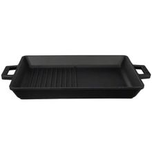 Lava 26x32 cm Metal Kulplu Hibrit Döküm Izgara Tava