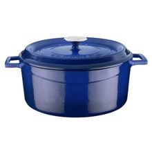 Lava 28 cm Mavi Trendy Döküm Derin Yuvarlak Tencere