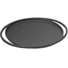 Lava Ahşap Altlıklı 28 cm Döküm Demir Yuvarlak Pizza Krep Pankek Tavası