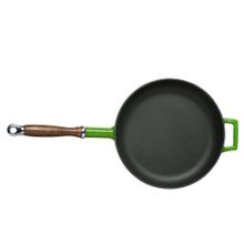 Lava Ahşap Kulplu 28 cm Yeşil Kızartma Tavası