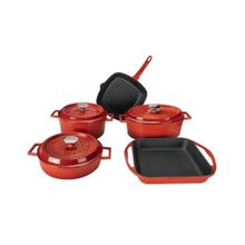 Lava Chef 26x26 cm 8 Parça Döküm Kırmızı Pişirme Seti