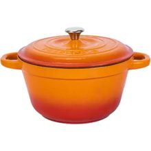 Lava Döküm Demir Kapak New Heritage Serisi Çap 24 cm Turuncu Döküm Yuvarlak Tencere