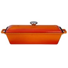 Lava Döküm Ekmek Kabı Terrine 11x29 cm Turuncu