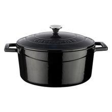 Lava Flok 28 cm Siyah Yuvarlak Tencere