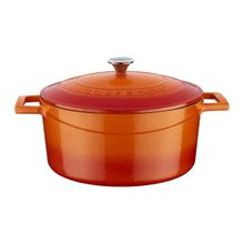 Lava Folk Çap 24 cm Turuncu Döküm Yuvarlak Tencere