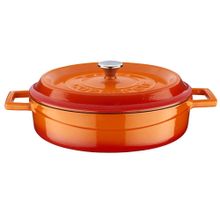 Lava Folk Yayvan 24 cm 2,4 lt Turuncu Döküm Tencere