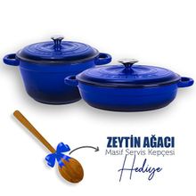 Lava LV S NHR 2X SET B 2x New Heritage Serisi Mavi Döküm Demir Tencere Tava Seti