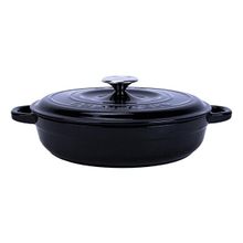 Lava LV Y ST3 28 YK3 BL New Heritage Serisi Çok Amaçlı 28 cm Siyah Döküm Yuvarlak Yayvan Tencere