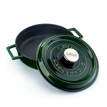 Lava Metal Premium Serisi 24 cm Majolik Yeşil Döküm Çok Amaçlı Tencere