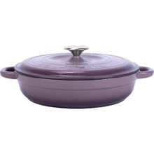 Lava New Heritage Serisi 28 cm Mor Döküm Yuvarlak Çok Amaçlı Yayvan Tencere