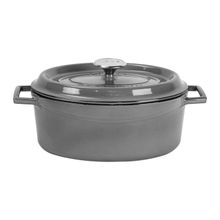 Lava Premium Serisi 21x27 cm Gri Döküm Oval Tencere