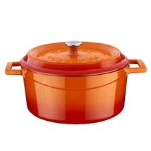 Lava Trendy 24 cm Turuncu Yuvarlak Döküm Derin Tencere