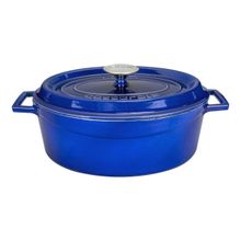 Lava Trendy Kapak Ölçü 23x29 cm Mavi Döküm Oval Tencere