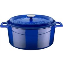 Lava Trendy Mavi Yuvarlak 32 cm Döküm Tencere