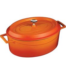 Lava Trendy Turuncu Oval 23 x 29 cm Döküm Tencere