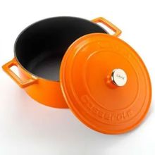 Lava Turuncu 22 cm Döküm Folk Tencere