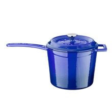 Lava Yuvarlak 18 cm Mavi Metal Saplı Döküm Sos Tenceresi