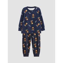 LC Waikiki Kids Lacivert Bisiklet Yaka Erkek Çocuk Pijama Takımı