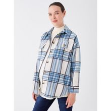LC Waikiki Maternity Ekose Uzun Kollu Hamile Oduncu Gömlek Ceket - XS - S - Mavi