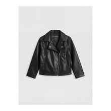Lc Waikiki Timeless Clothing & Zamansız Seçimler Biker Roba Yaka Kız Çocuk Deri Görünümlü Ceket