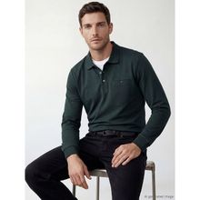 Lcwaıkıkı Classic Yeşil Polo Yaka Uzun Kollu Erkek Tişört