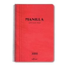 Le Color 17 x 24 cm Çizgili Kırmızı Manilla Ofis Defter